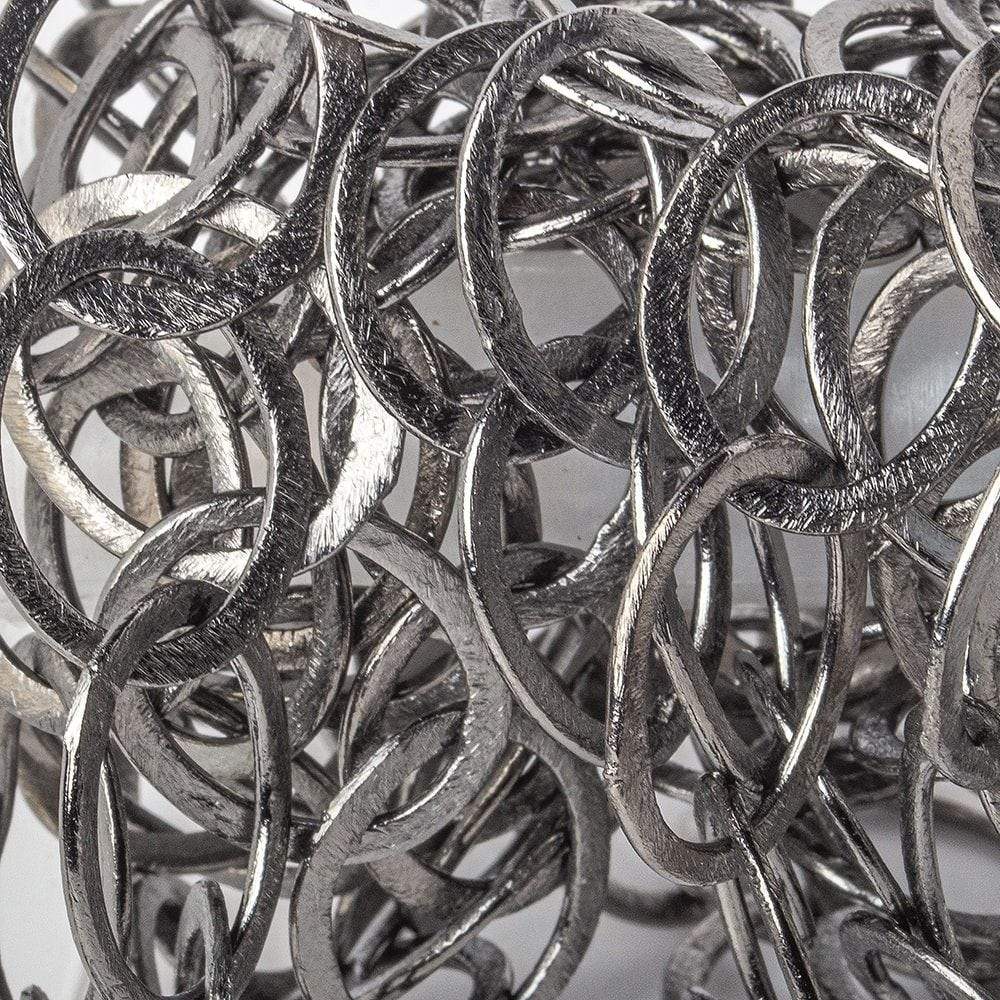 20x17mm Black Gold plated Brushed Oval Link Chain by the foot