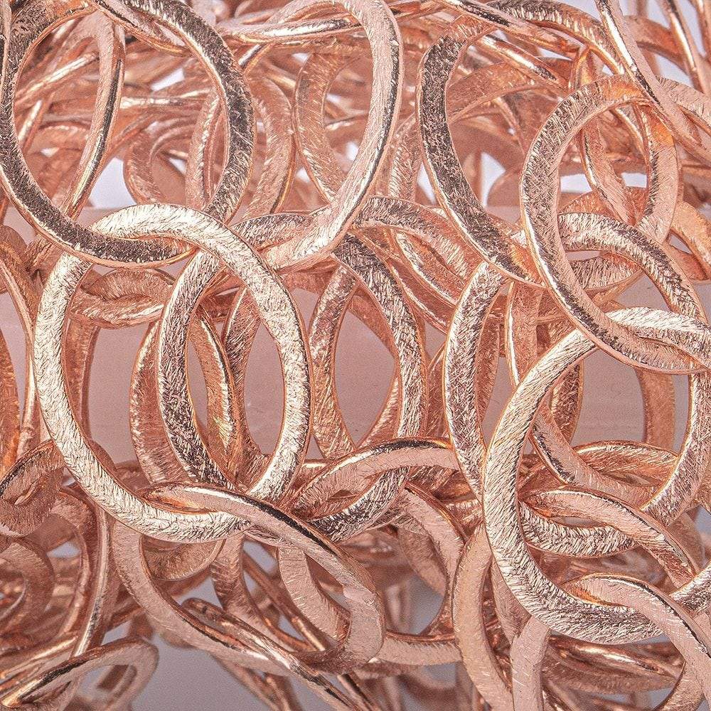 20x17mm Rose Gold plated Brushed Oval Link Chain
