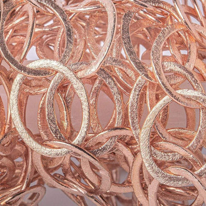 20x17mm Rose Gold plated Brushed Oval Link Chain