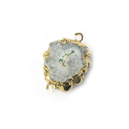 20x20mm Gold Leafed Solar Quartz Connector 1 piece