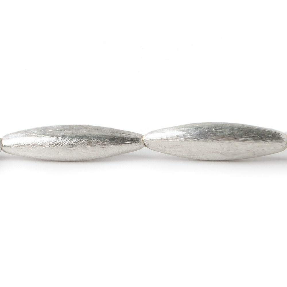 20x5mm Sterling Silver Plated Copper Brushed Marquise 8 inch 10 pcs