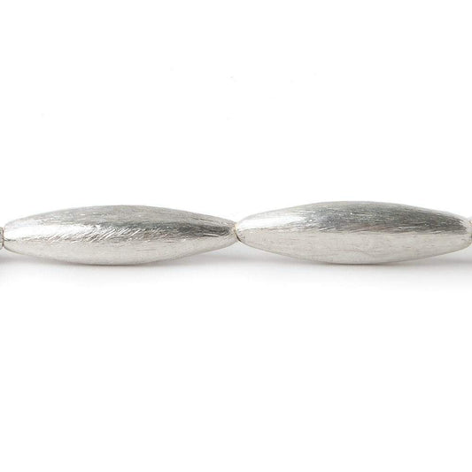 20x5mm Sterling Silver Plated Copper Brushed Marquise 8 inch 10 pcs