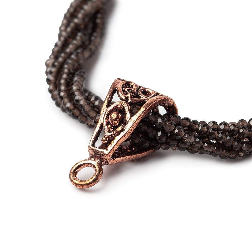 20x9mm Copper Bail Heart Design Set of 2