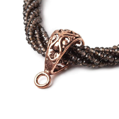 20x9mm Scroll Antiqued Copper Bail Finding Set of 3