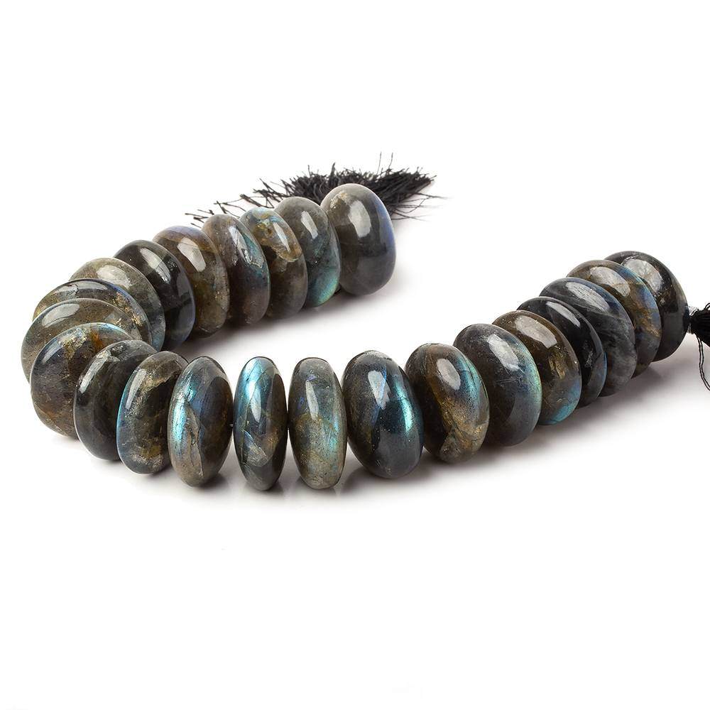 21-22mm Labradorite Plain Mega Rondelle Beads 8 inch 22 pieces A