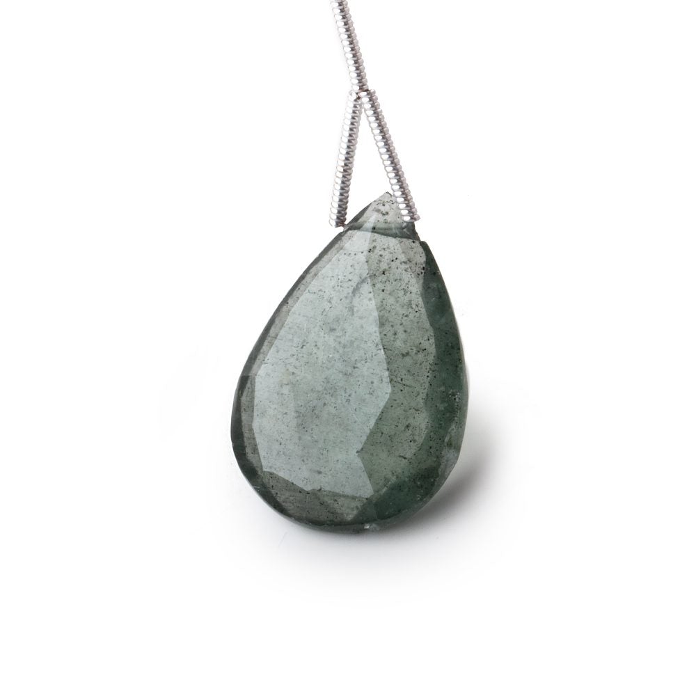 21-24mm Moss Aquamarine Faceted Pear Focal Beads 1 piece