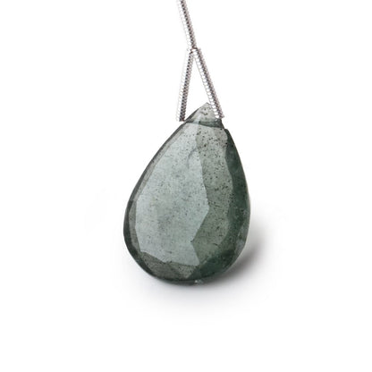 21-24mm Moss Aquamarine Faceted Pear Focal Beads 1 piece