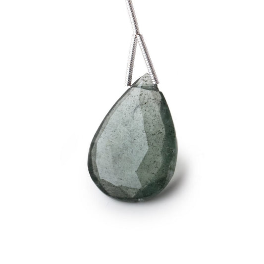 21-24mm Moss Aquamarine Faceted Pear Focal Beads 1 piece