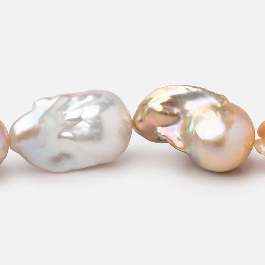 21-27mm Tri Color Ultra Baroque Freshwater Pearls 15.5 inch 15 pieces AA