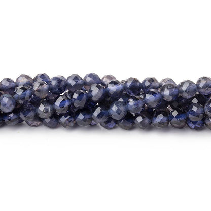 4mm Iolite Micro-faceted round beads 12.5 inch 78 pieces