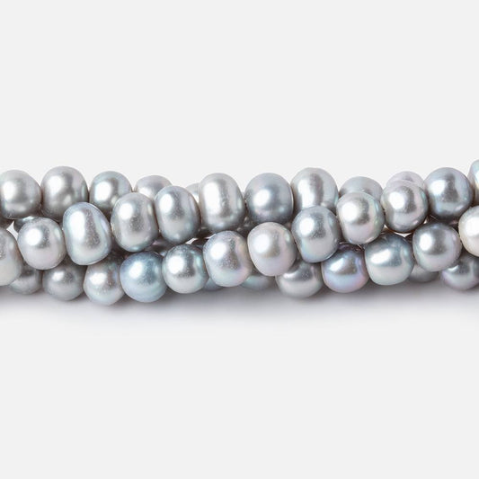 6-7mm Silver Baroque Freshwater Pearl Strand 16 inch 78 beads AA