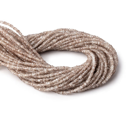 3mm Champagne Zircon faceted rondelles 13.5 inch 210 beads