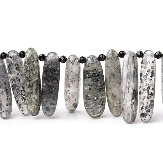 14x4-23x6mm Celestial Quartz top drilled elongated plain ovals 18 inch 80 beads AA