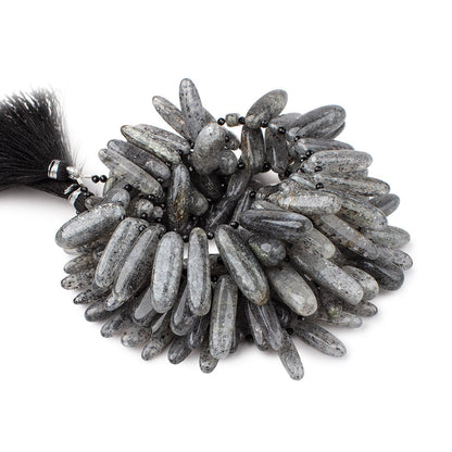 14x4-23x6mm Celestial Quartz top drilled elongated plain ovals 18 inch 80 beads AA