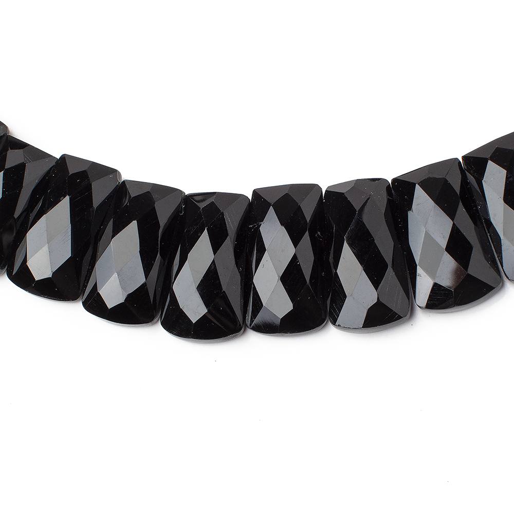 20x8-26x11mm Black Onyx Faceted Fancy Shape Collar 44 beads