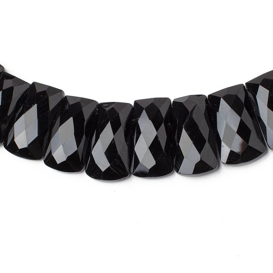 20x8-26x11mm Black Onyx Faceted Fancy Shape Collar 44 beads