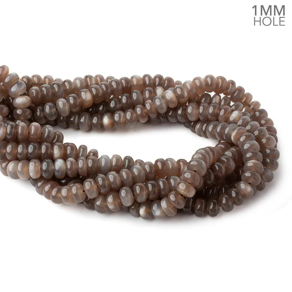 8mm Chocolate Moonstone plain rondelle beads 16 inch 84 pieces 1mm hole AA