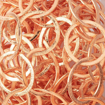 21mm and 23x21mm Copper Brushed Round & Oval Link Chain