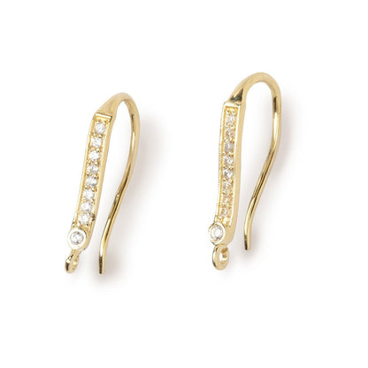 21mm Cubic Zirconia Ear Wire Set of 2 pieces