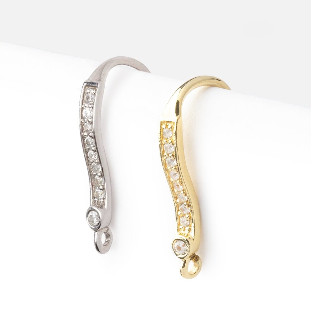 21mm Cubic Zirconia Ear Wire Set of 2 pieces