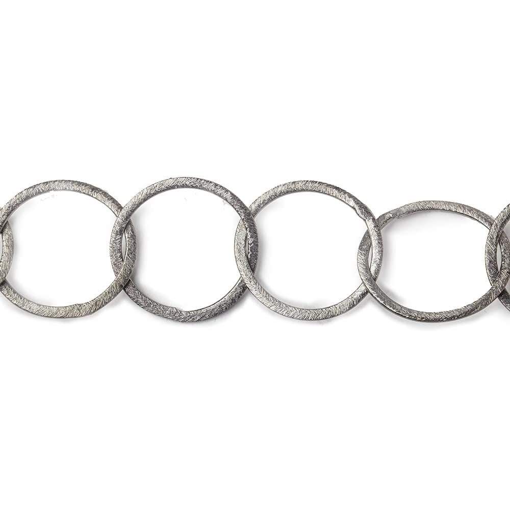 21mm&23x21mm Black Gold Plated Brushed Round &Oval Link Chain by the foot