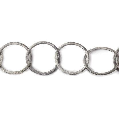 21mm&23x21mm Black Gold Plated Brushed Round &Oval Link Chain by the foot