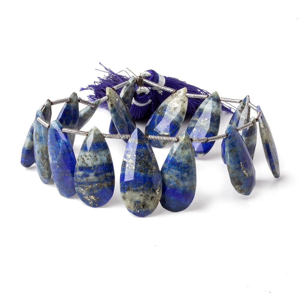 21x10-25x12mm Lapis Lazuli Pear Briolette 8 inch 16 Beads
