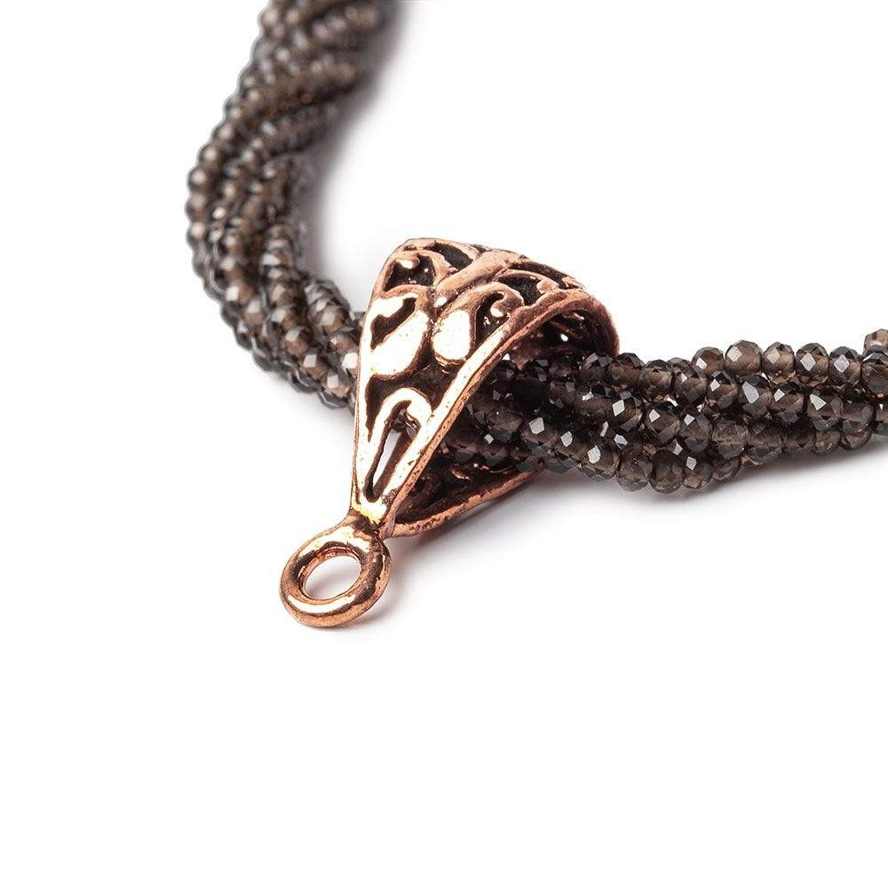 21x11mm Copper Bail with Vine Pattern Set of 4