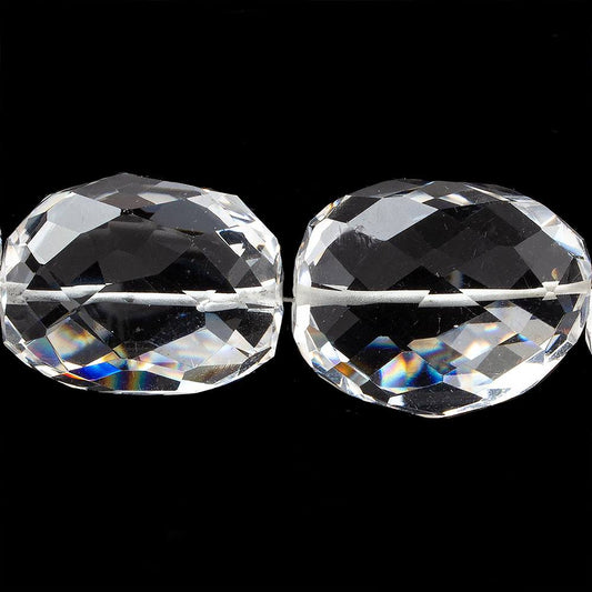 21x13x9-27x22x14mm Crystal Quartz faceted nugget beads 16 inch 17 pieces