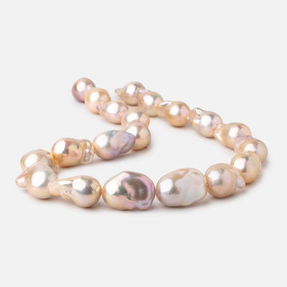 21x14-24x15mm Peach Ultra Baroque Freshwater Pearls 18 inch 18 pieces