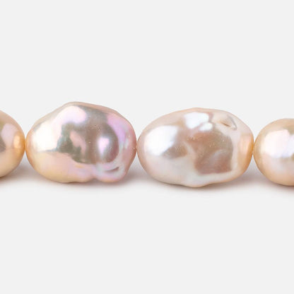 21x14-24x15mm Peach Ultra Baroque Freshwater Pearls 18 inch 18 pieces