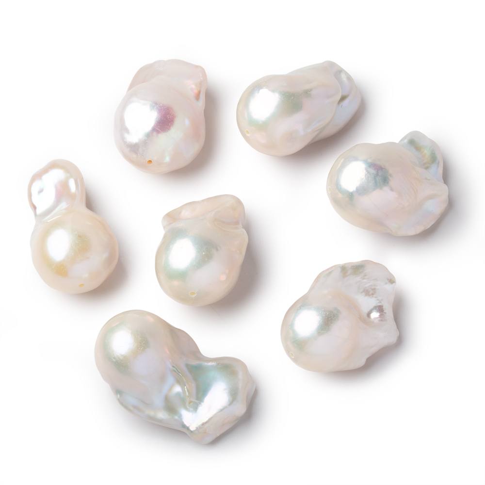 21x14-25x16mm White Ultra Baroque Freshwater Pearl Focal 1 piece