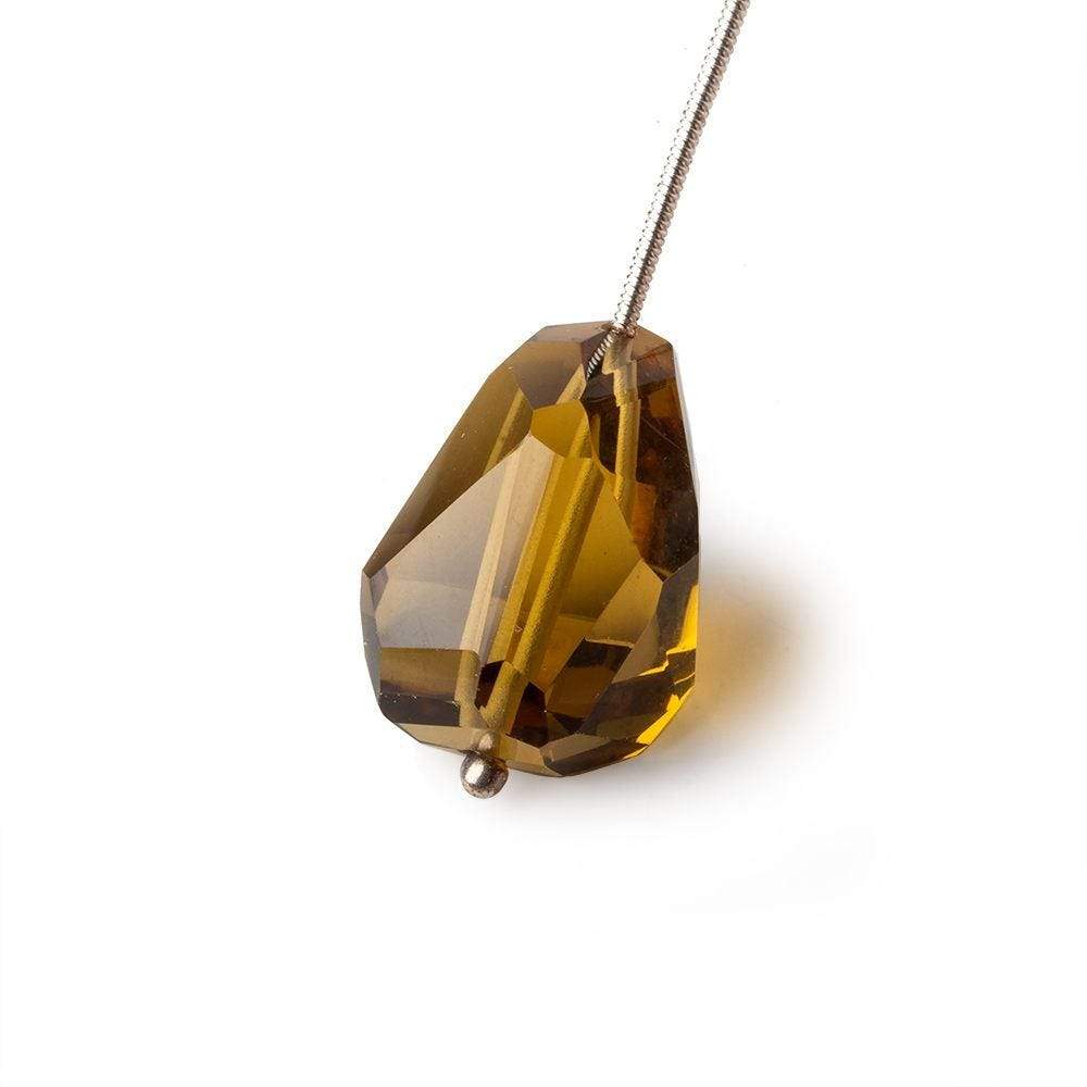 21x16mm Whiskey Quartz Faceted Nugget Focal Beads 1 piece