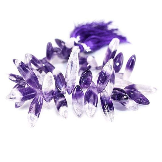 21x9-28x8.5mm Cape Amethyst Plain Marquise Beads 7.75 inch 41 pieces