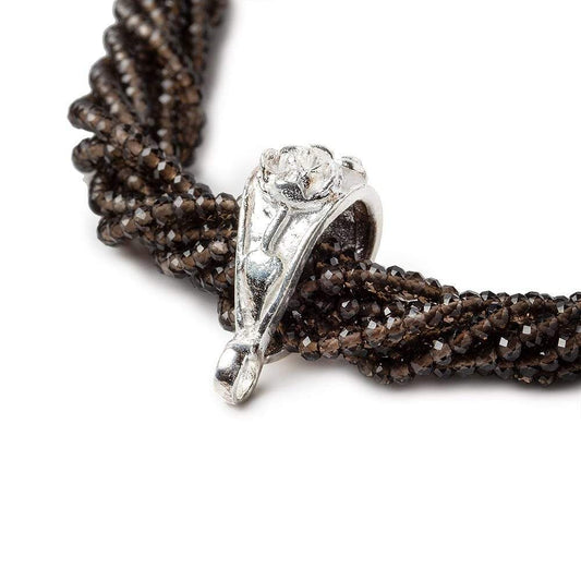 21x9mm Sterling Silver Three Roses Bail 1 Finding