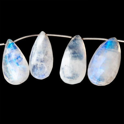22-25mm Rainbow Moonstone Faceted Pear Beads 8 inch 13 pieces