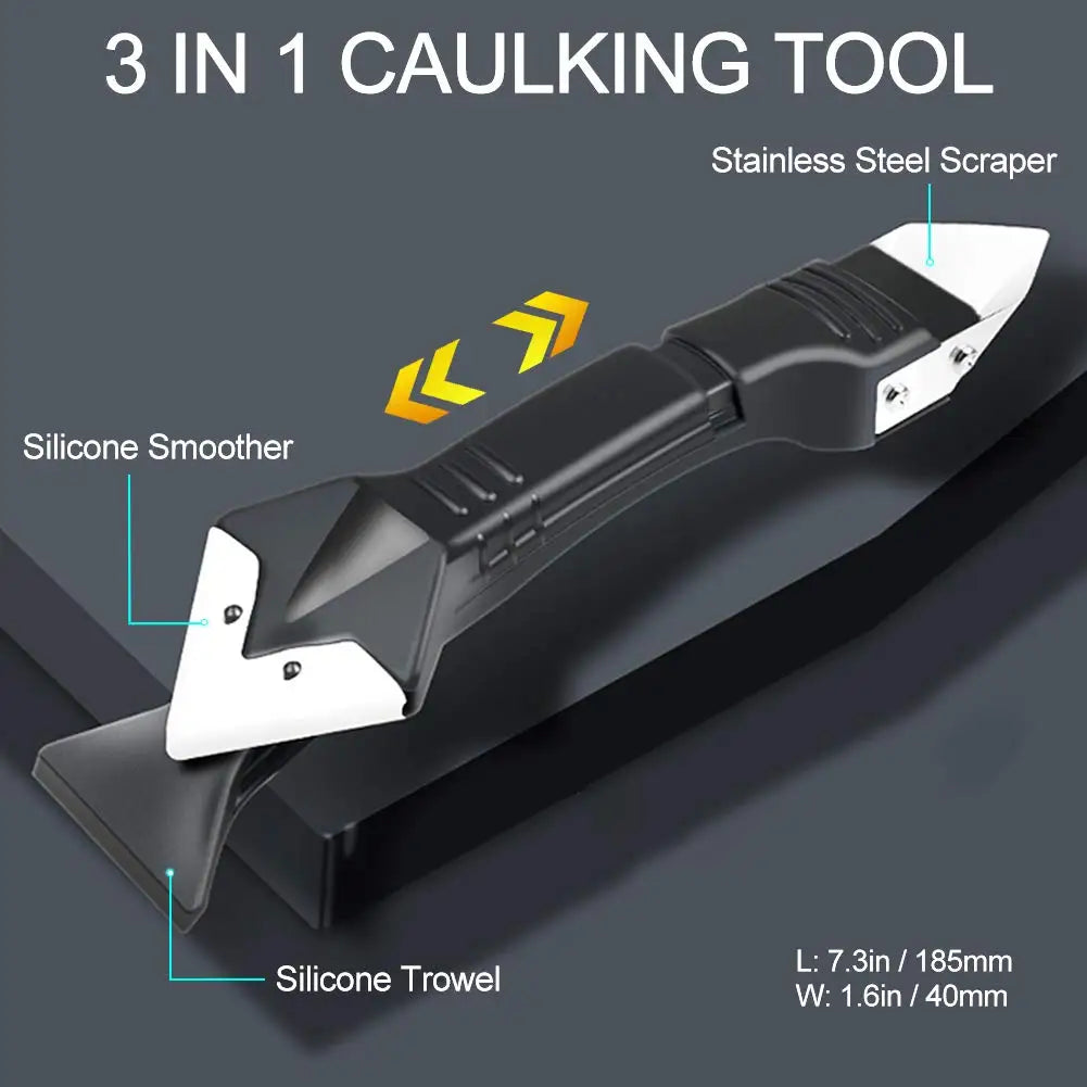 5 in 1 Silicone Scraper Sealant Smooth Remover Tool Set Caulking Finisher Smooth Grout Kit Floor Mould Removal Hand Tools Set