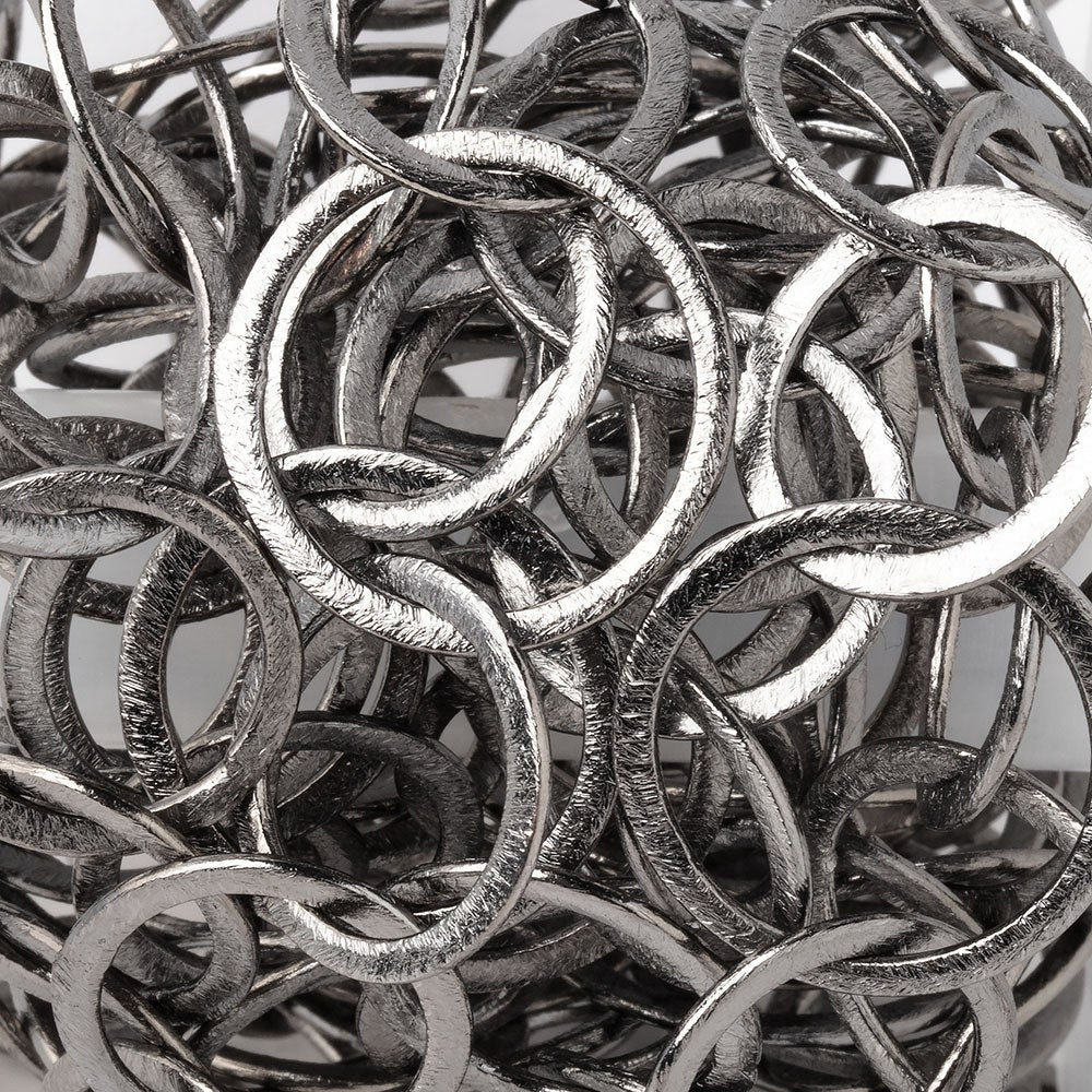 22mm & 18mm Black Gold plated Brushed Round Link Chain by the foot