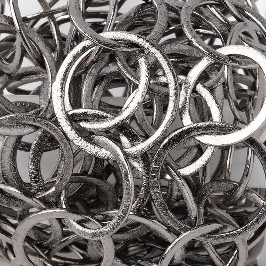 22mm & 18mm Black Gold plated Brushed Round Link Chain by the foot