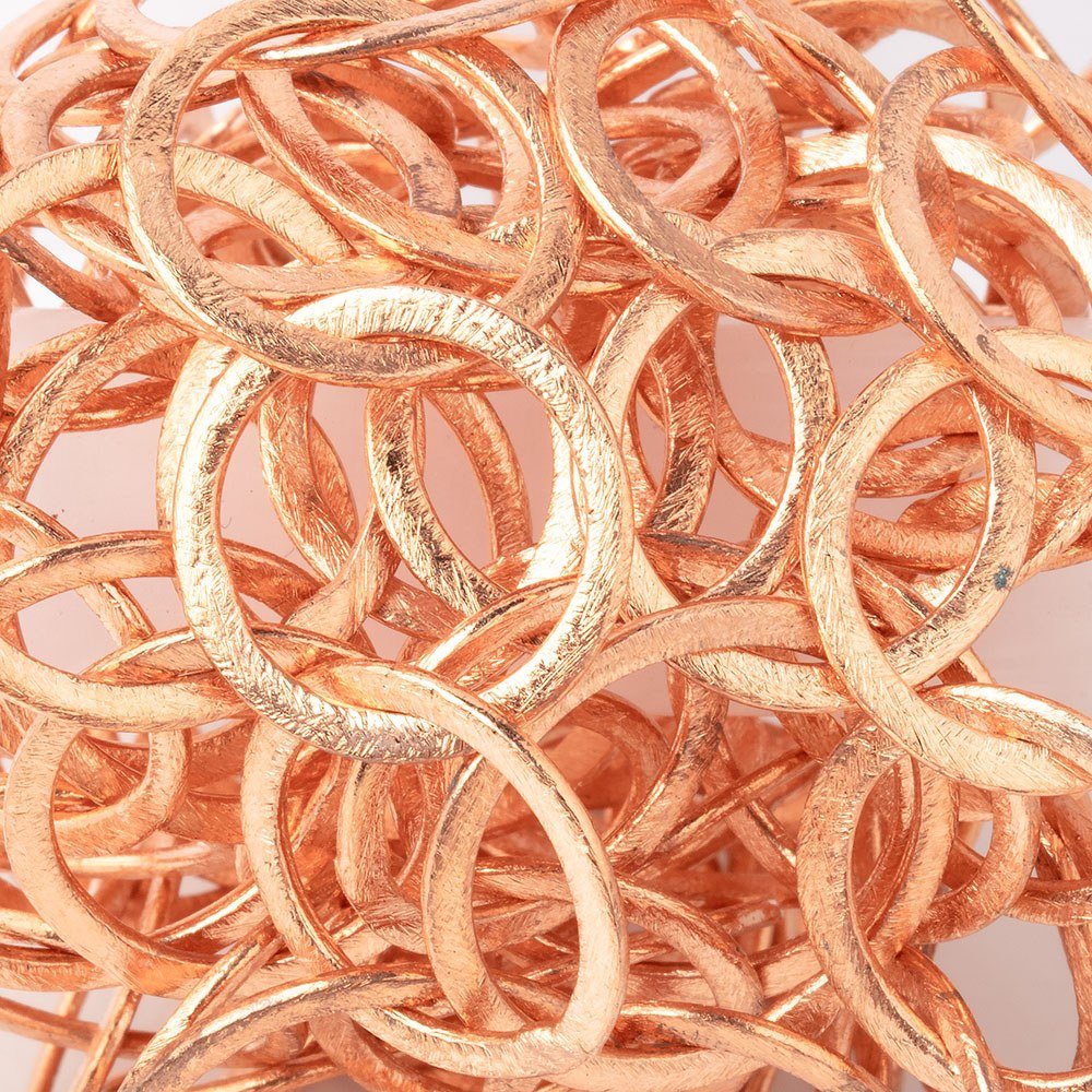 22mm and 18mm Copper Brushed Round Link Chain