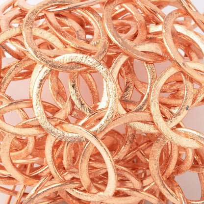 22mm and 18mm Copper Brushed Round Link Chain