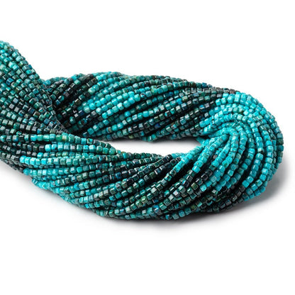 2.2mm Chrysocolla Micro Faceted Cube Beads 12.5 inch 138 pieces