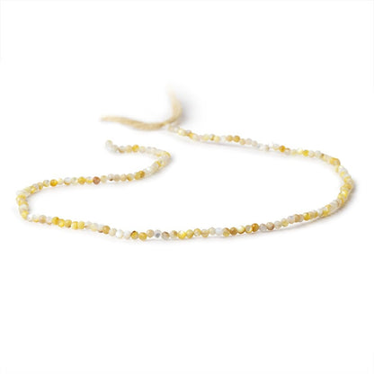 2.2mm Golden Mother of Pearl Shell Micro Faceted Rounds 12.5 inch 150 Beads