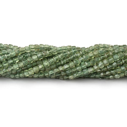 2.2mm Green Apatite Micro Faceted Cube Beads 12.5 inch 138 pieces