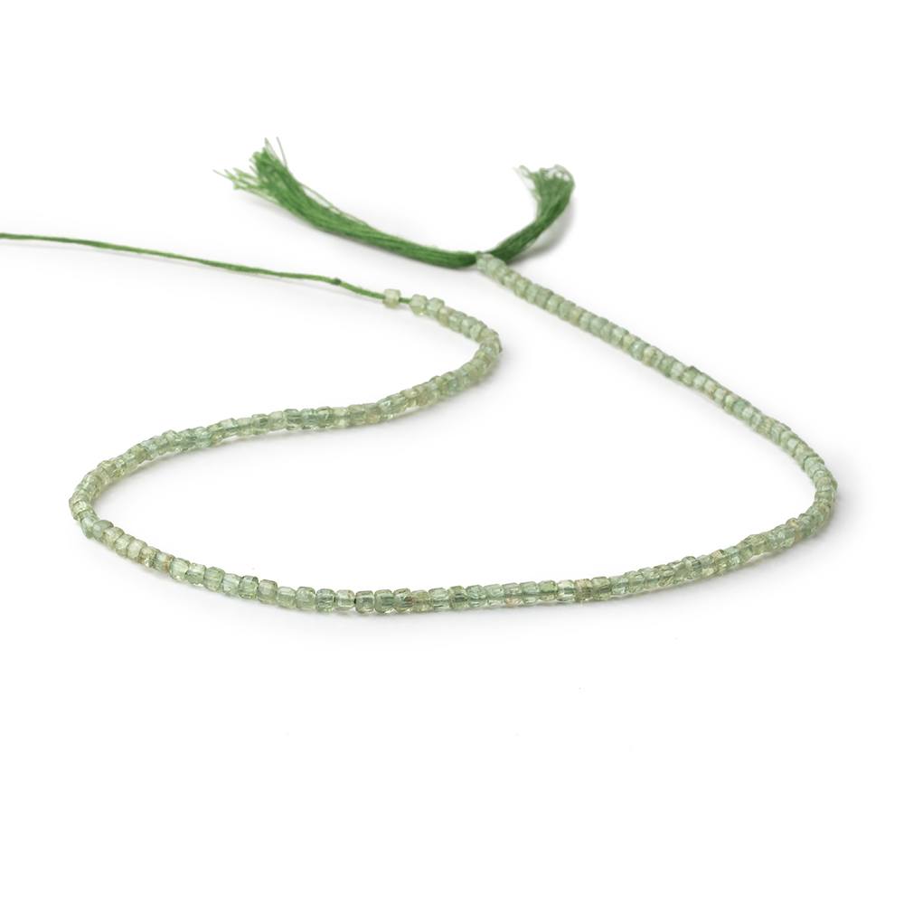 2.2mm Green Apatite Micro Faceted Cube Beads 12.5 inch 138 pieces