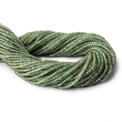 2.2mm Green Apatite Micro Faceted Cube Beads 12.5 inch 138 pieces