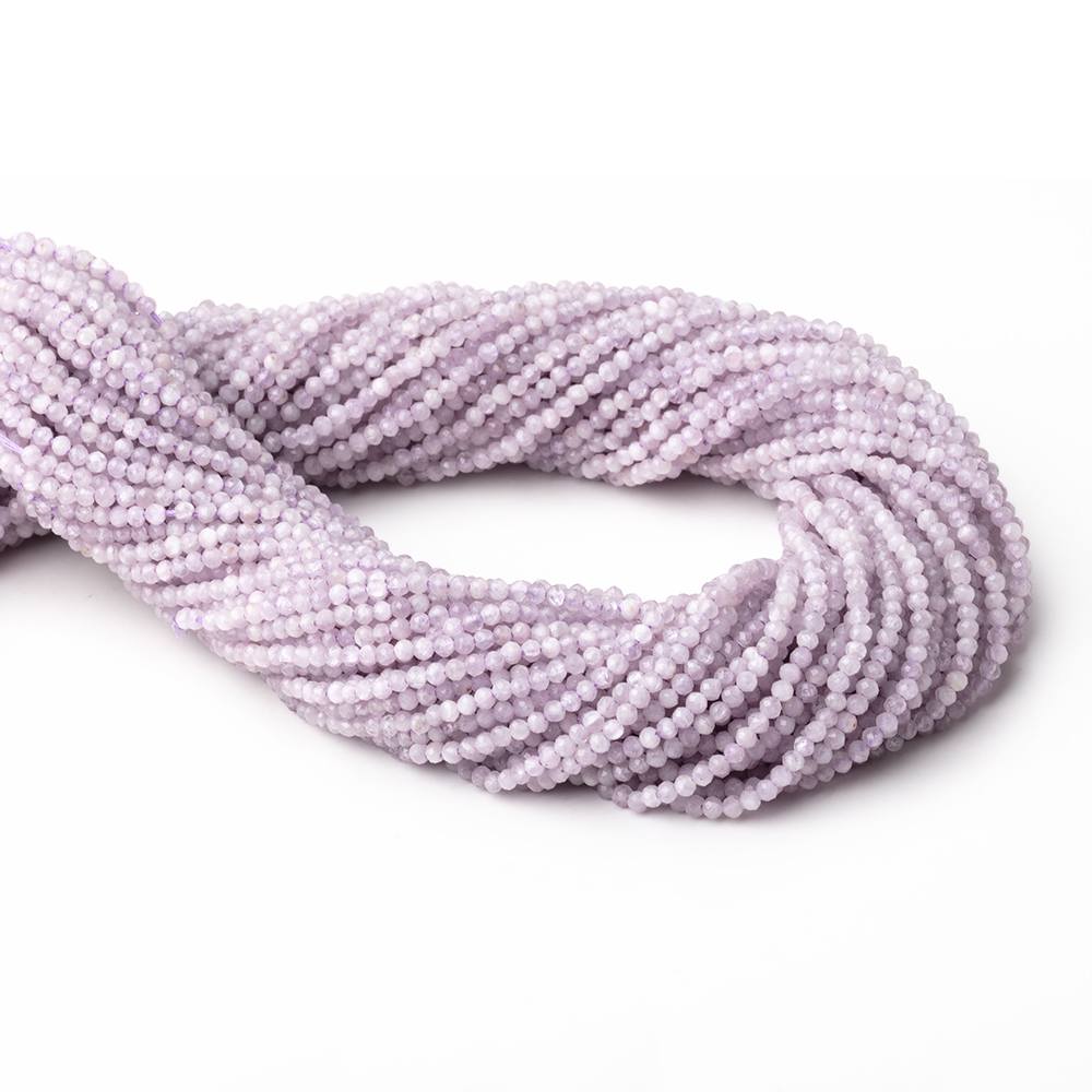 2.2mm Kunzite Micro Faceted Round Beads 12.25 inch 166 pieces