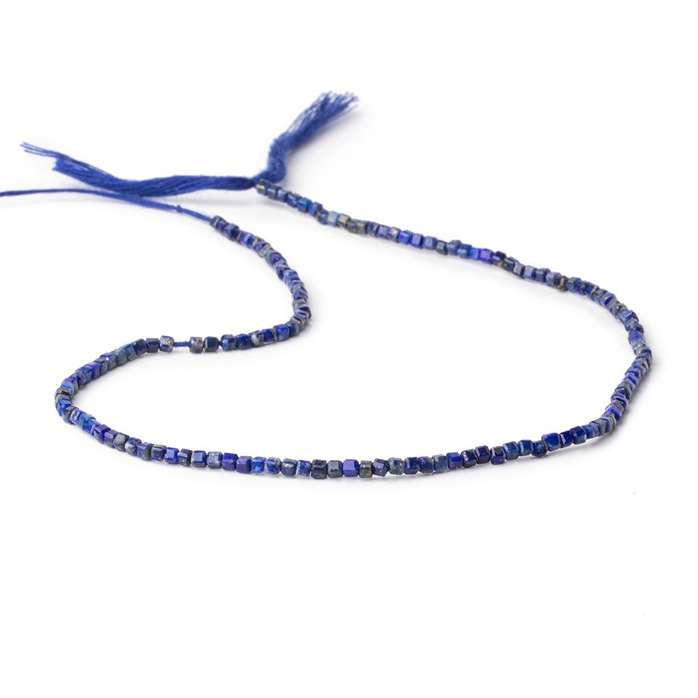 2.2mm Lapis Lazuli Micro Faceted Cube Beads 12.25 inch 140 pieces