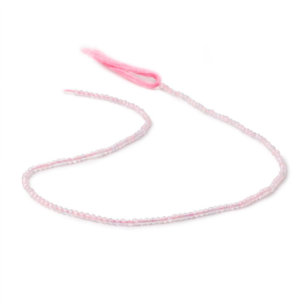 2.2mm Morganite Micro Faceted Round Beads 12.5 inch 160 pieces