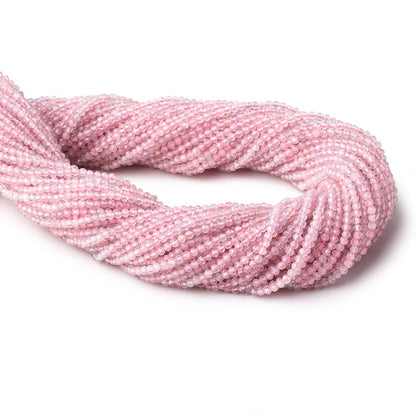 2.2mm Morganite Micro Faceted Round Beads 12.5 inch 160 pieces